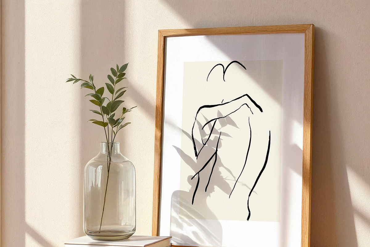 Couple Hugging Line Art Print, a Decorative Illustration by elfy creative (Photo 2 of 4)