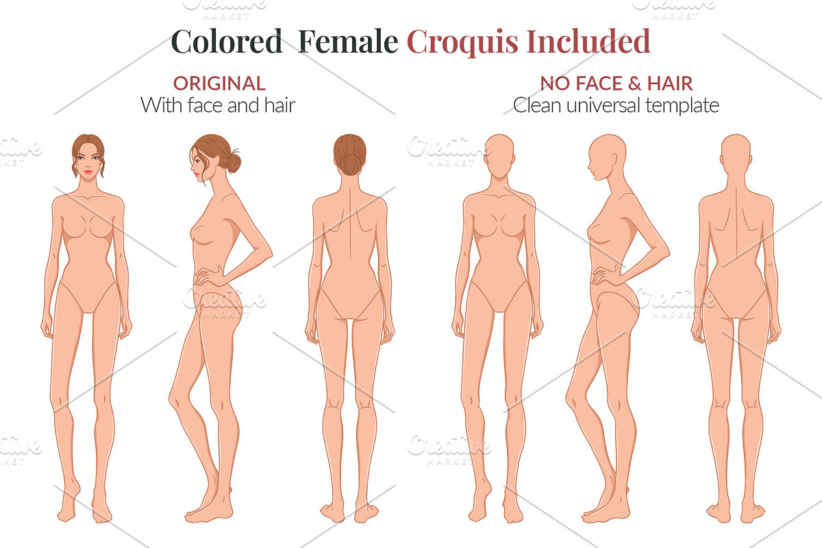Female Fashion Croquis Flat Shoes, a Person Illustration by Shorena Fashion Draws (Photo 5 of 8)