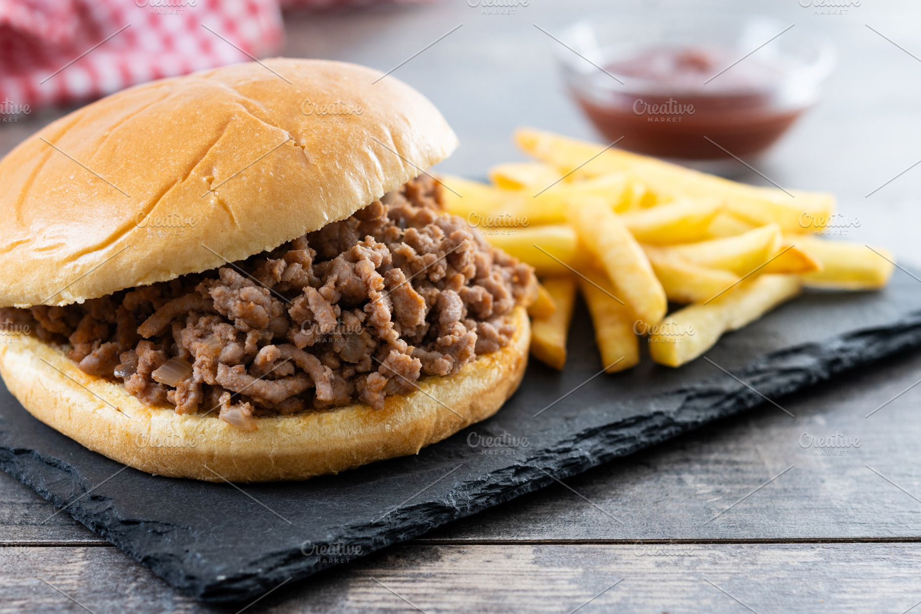 Traditional sloppy joe sandwich with, a Food & Drink Photo by etorres69