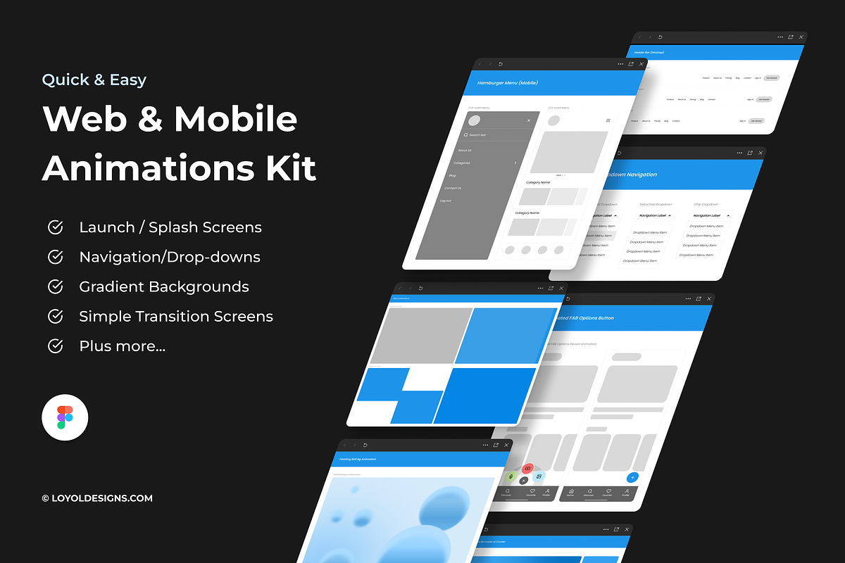 Web & Mobile Animations Kit, an UI Kit Template by LoyolDesigns (Photo 1 of 7)