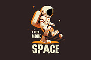 Astronaut t-shirt bundle. 20 vector, a Technology Illustration by Fractal fonts & graphics (Thumbnail 12 of 21)