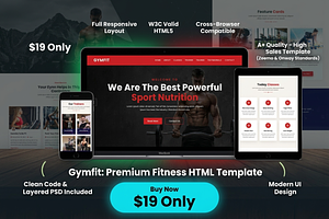 Gymfit - Gym Fitness HTML Template