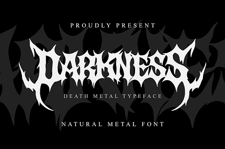 Darkness – Death Metal Typeface, a Blackletter Font by Masyafi Studio