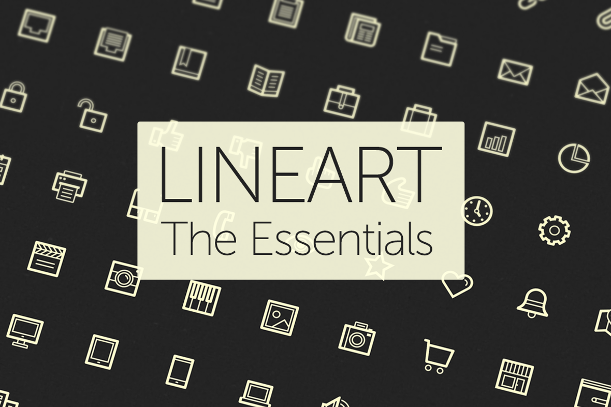Lineart Icons — The Essentials, an Outline Icon by PixelBazaar (Photo 1 of 3)