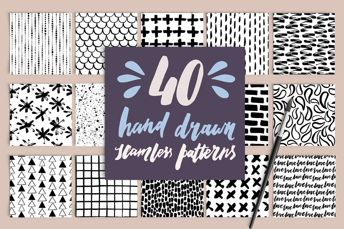 Ultimate Hand Drawn Patterns Bundle, a Pattern Graphic by Type and Graphics Studio (Photo 8 of 15)
