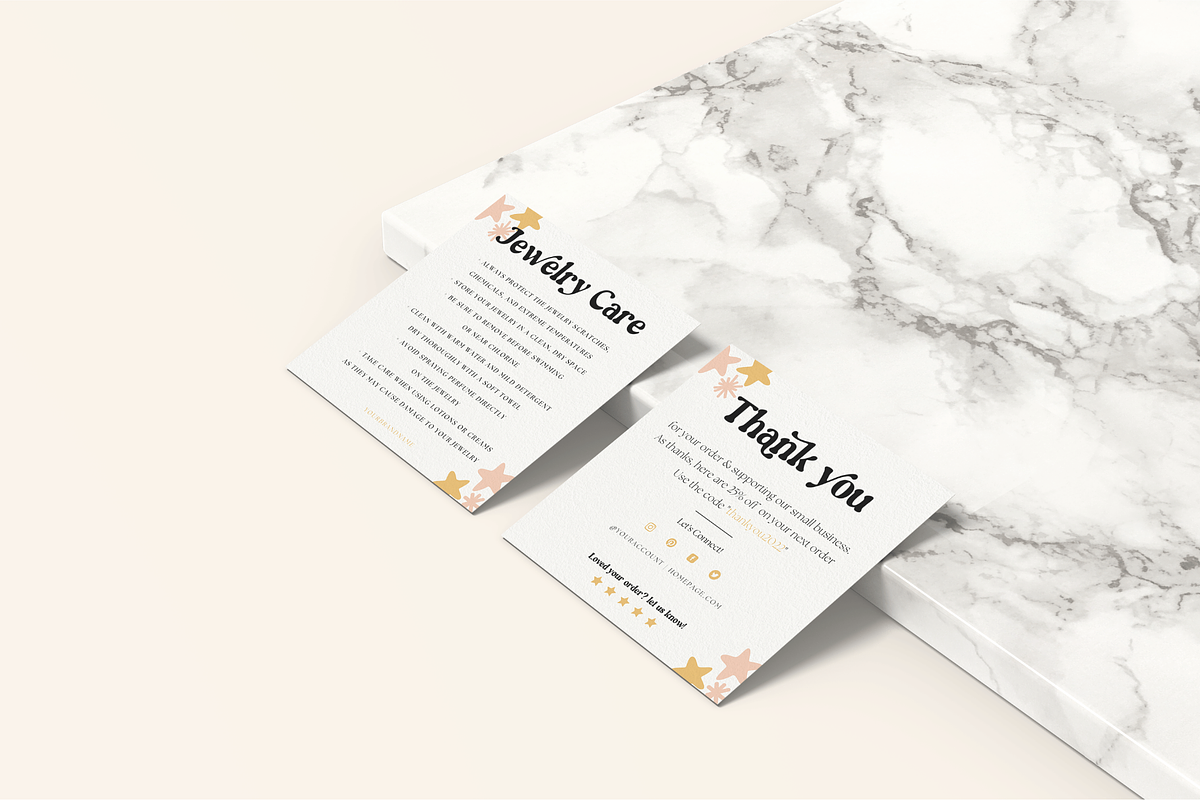 Retro Jewelry Care Card Template, a Flyer Template by Hellohastore (Photo 6 of 10)