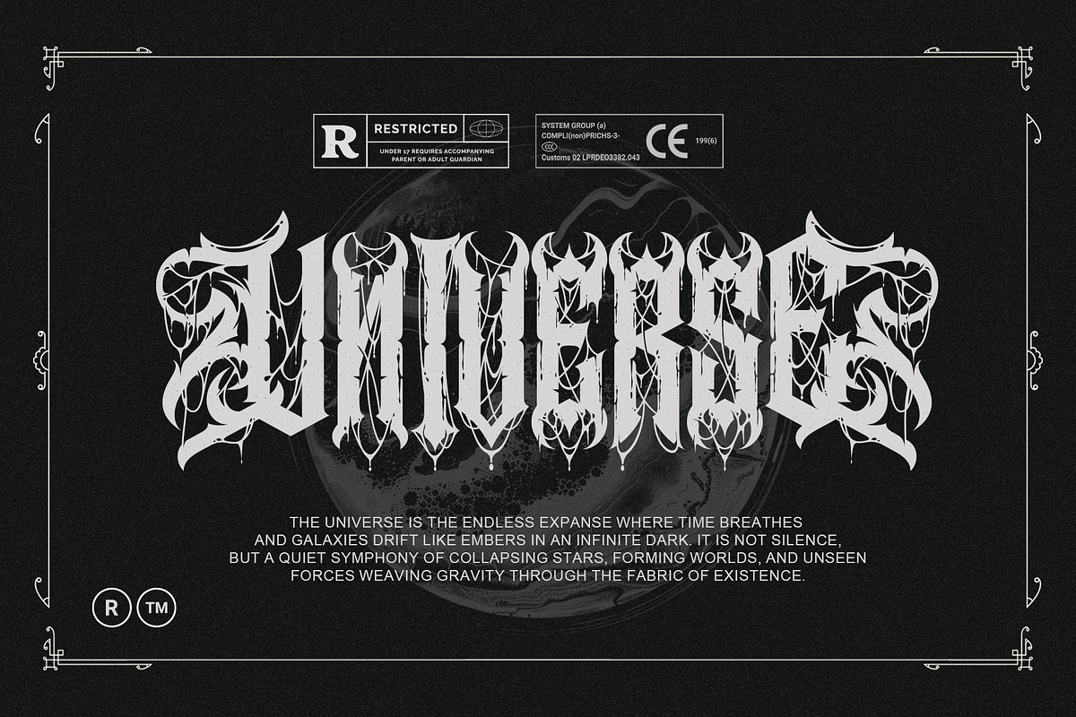 Noctyrr Heavy Metal Gothic Font, a Blackletter Font by Letterara (Photo 8 of 15)
