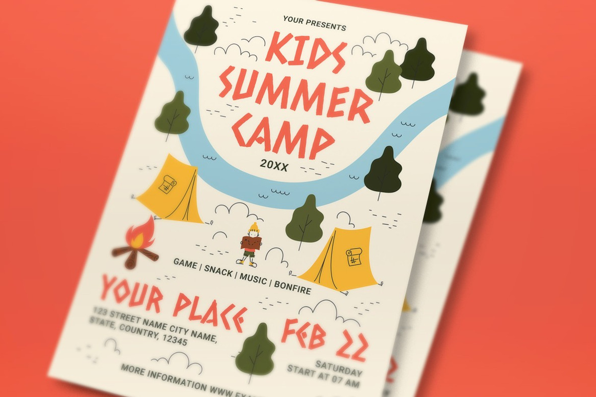 Kids Summer Camp Flyer, a Flyer Template by graphicook (Photo 2 of 3)