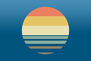 Retro Muted Sunset, an Object Graphic by Kuya Carthy Art + Design (Thumbnail 1 of 4)
