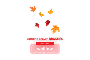 Autumn Fall Leaves Photoshop Brushes, a Brushes & More by Walllow Creatives