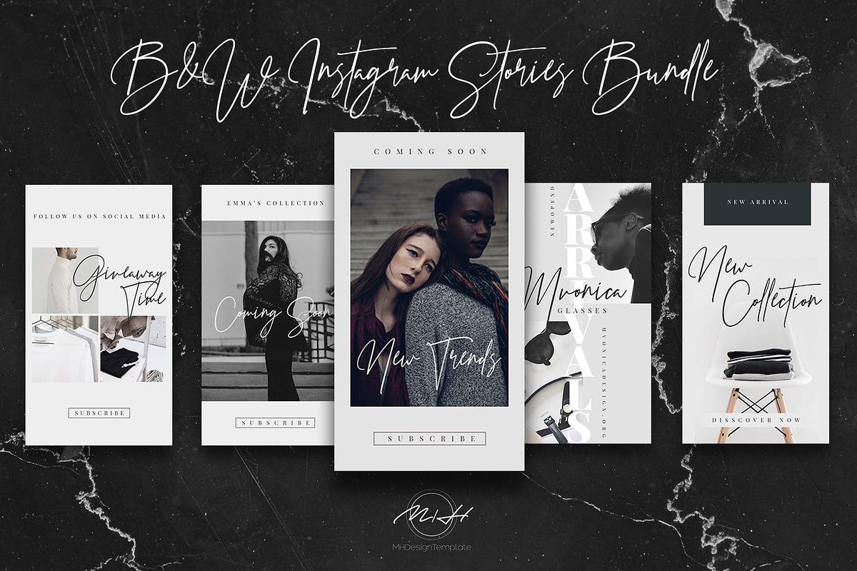 BW Instagram Stories Template/ Store, a Social Media Template by MH Design Template (Photo 11 of 12)
