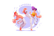 Capoeira action poses, an Illustration by VectorVision (Thumbnail 6 of 13)