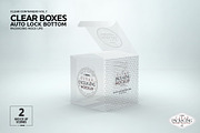Clear Lock Bottom Boxes Mockup, a Cups & Container Mockup by INCDesign (Thumbnail 8 of 9)