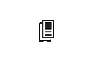 Mobile Landing Page Icon. Flat Design.