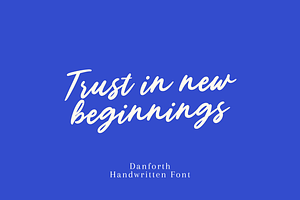 Danforth Handwritten Font