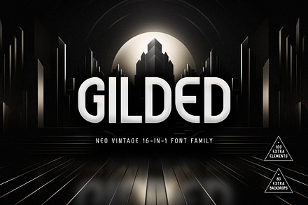 GILDED | Neo Vintage 16-Font Family