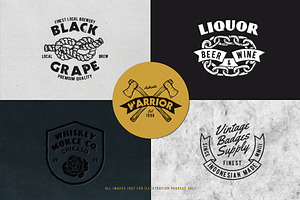 70 Vintage Badges Logo Pack