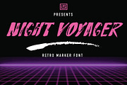 Night Voyager Marker Font, a Sans Serif Font by Linseed Studio (Thumbnail 1 of 6)