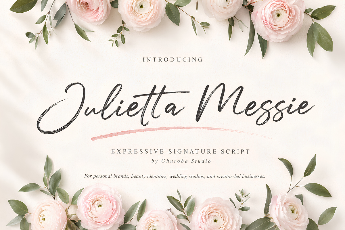 Julietta Messie Signature Script, a Script Font by Ghuroba Studio (Photo 1 of 13)