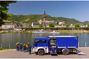 Firefighters with Rescue Truck on