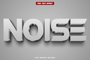 Noise 3D editable text effect, a Layer Style Add-On by Hello Muh