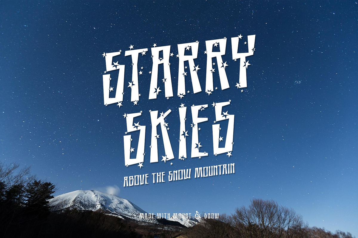 Mount and Snow Typeface, a Symbol Font by alit design (Photo 7 of 15)