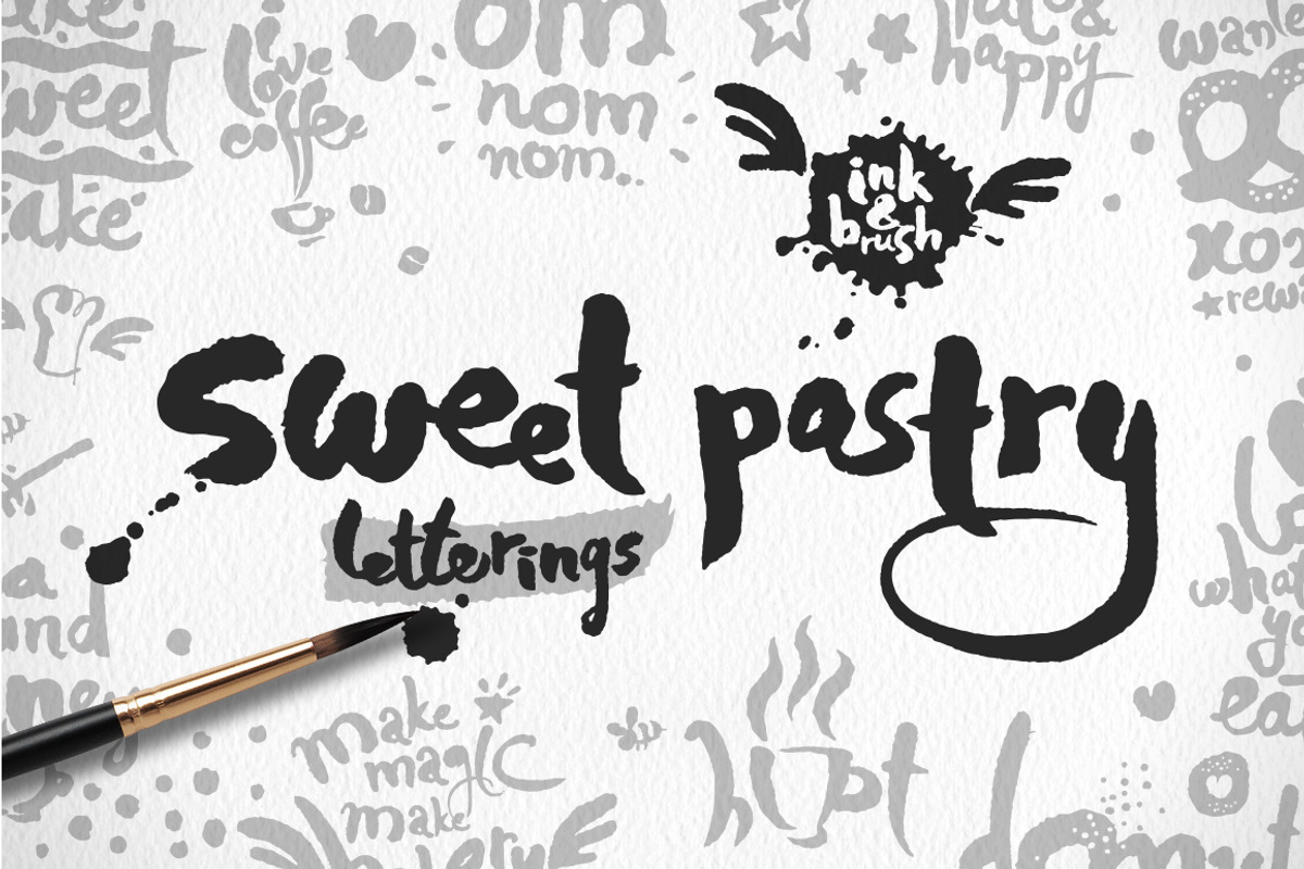 Sweet Pastry Letterings, an Education Illustration by Mazheika Store (Photo 1 of 9)