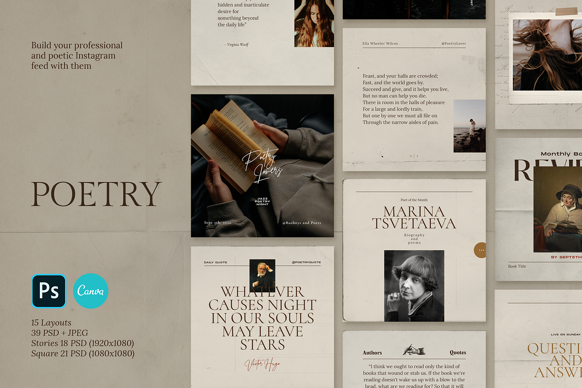 Writers Poets Social Media Templates, a Social Media Template by September 5th (Photo 1 of 17)
