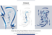 Finland flag ribbon vector, a Templates & Theme by Simbos (Thumbnail 1 of 9)