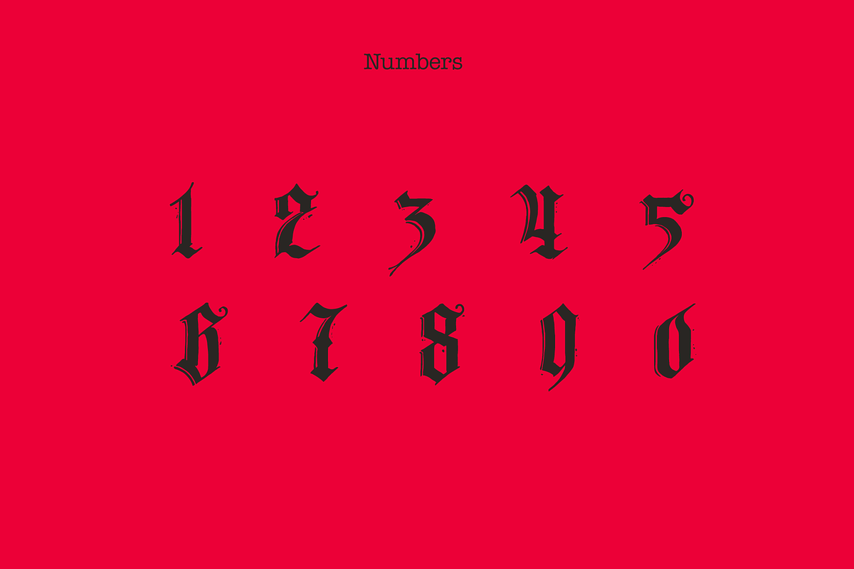 Landsknecht's Sword Blackletter font, a Blackletter Font by kaer_shop (Photo 9 of 11)