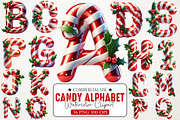 Candy Cane Christmas Alphabet, an Illustration by RobertsArt (Thumbnail 1 of 7)