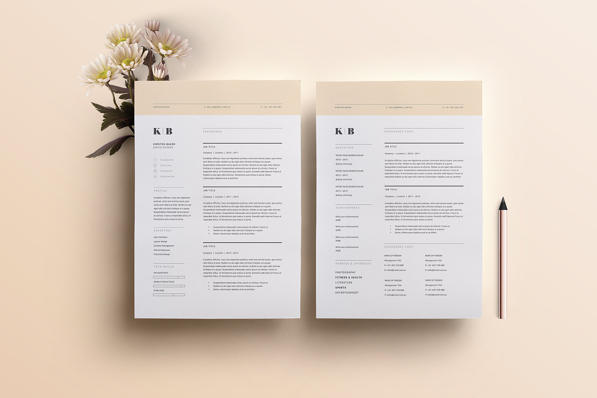 Resume Template 3 Page | CV Template, a Resume Template by The Template Depot (Photo 1 of 5)