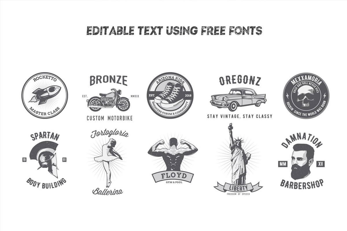 Vintage Logos Badges v10, a Branding & Logo Template by ORCA Creative Store (Photo 6 of 6)