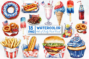 4th of July Fast Food Sublimation, an Illustration by Designworld