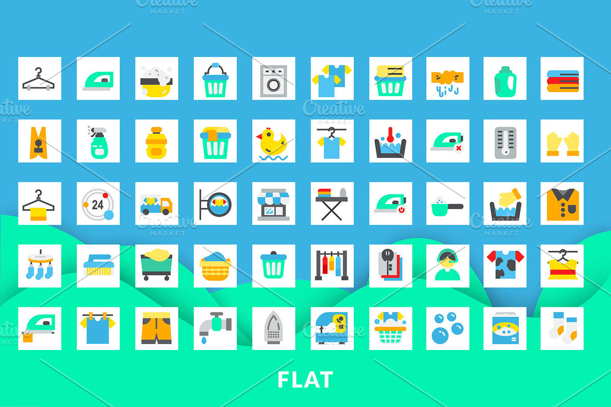 200 Laundry Icon Pack, an Icon by Creastale (Photo 4 of 5)