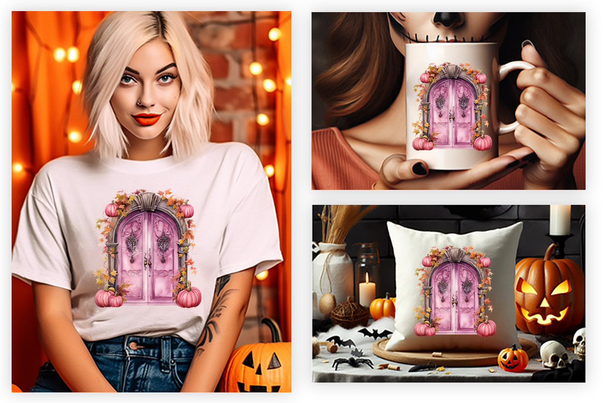 Watercolor Halloween Creaky Door PNG, a Seasonal Illustration by Creative Arslan (Photo 4 of 7)