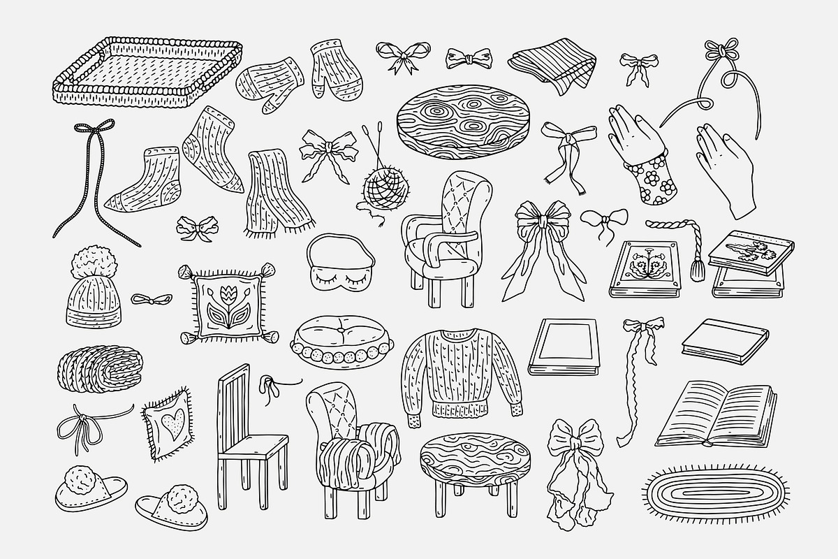 Cozy Home Hygge Scene Creator Bundle, an Object Graphic by Rose Design (Photo 2 of 17)