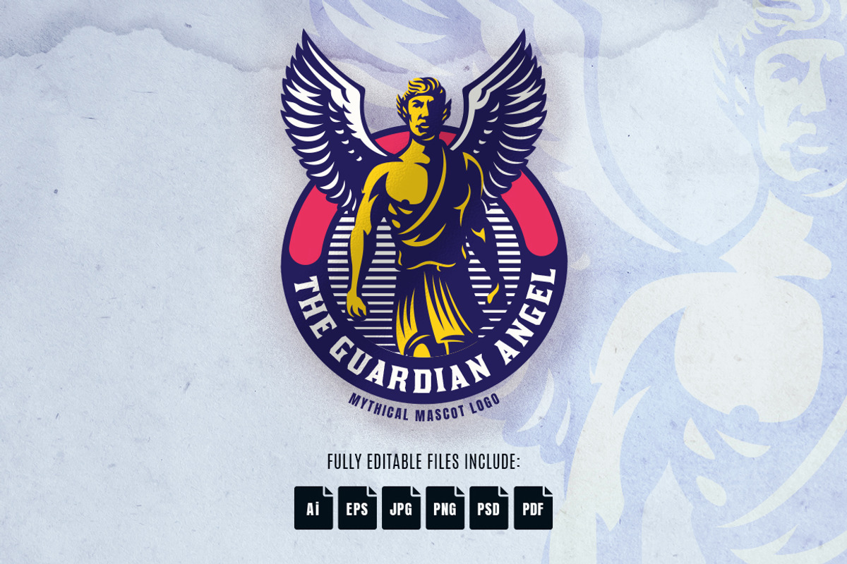 Guardian Angel Mythical Mascot Logo, a Branding & Logo Template by RMPL.std (Photo 2 of 3)