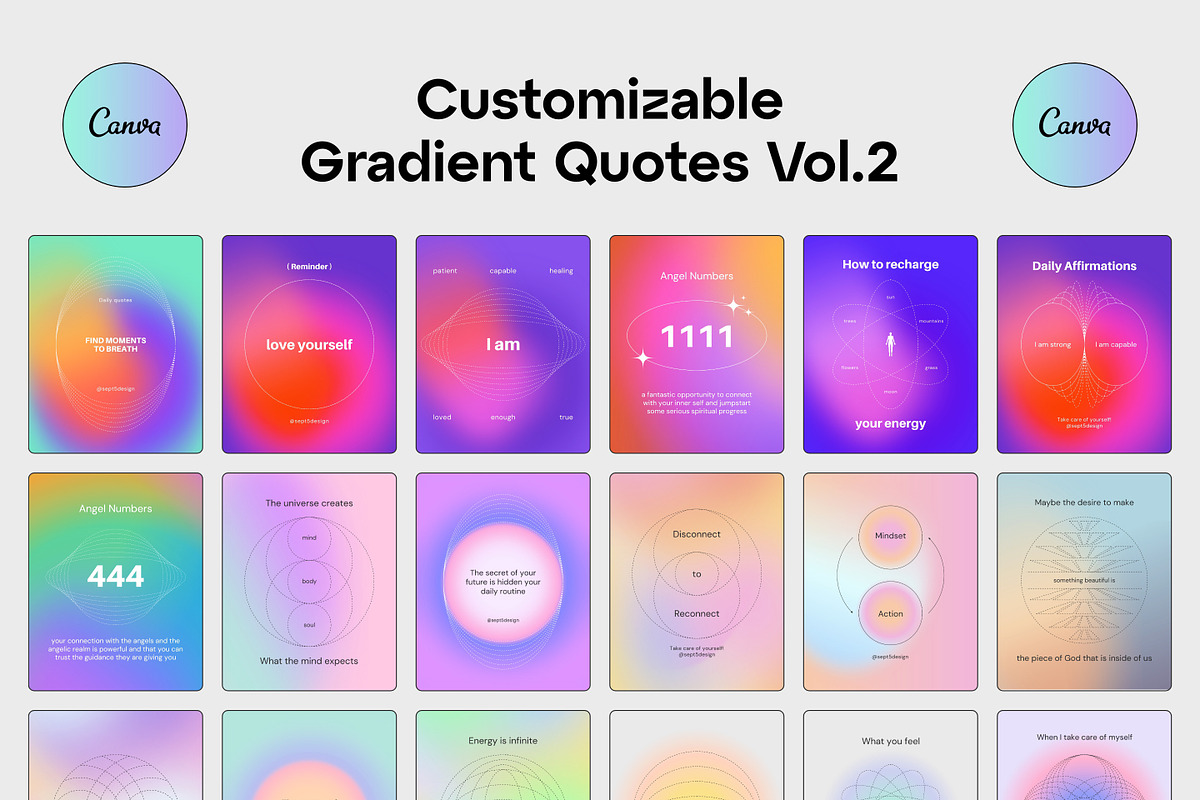 CANVA Aura Gradient Quotes BUNDLE, a Social Media Template by September 5th (Photo 19 of 21)