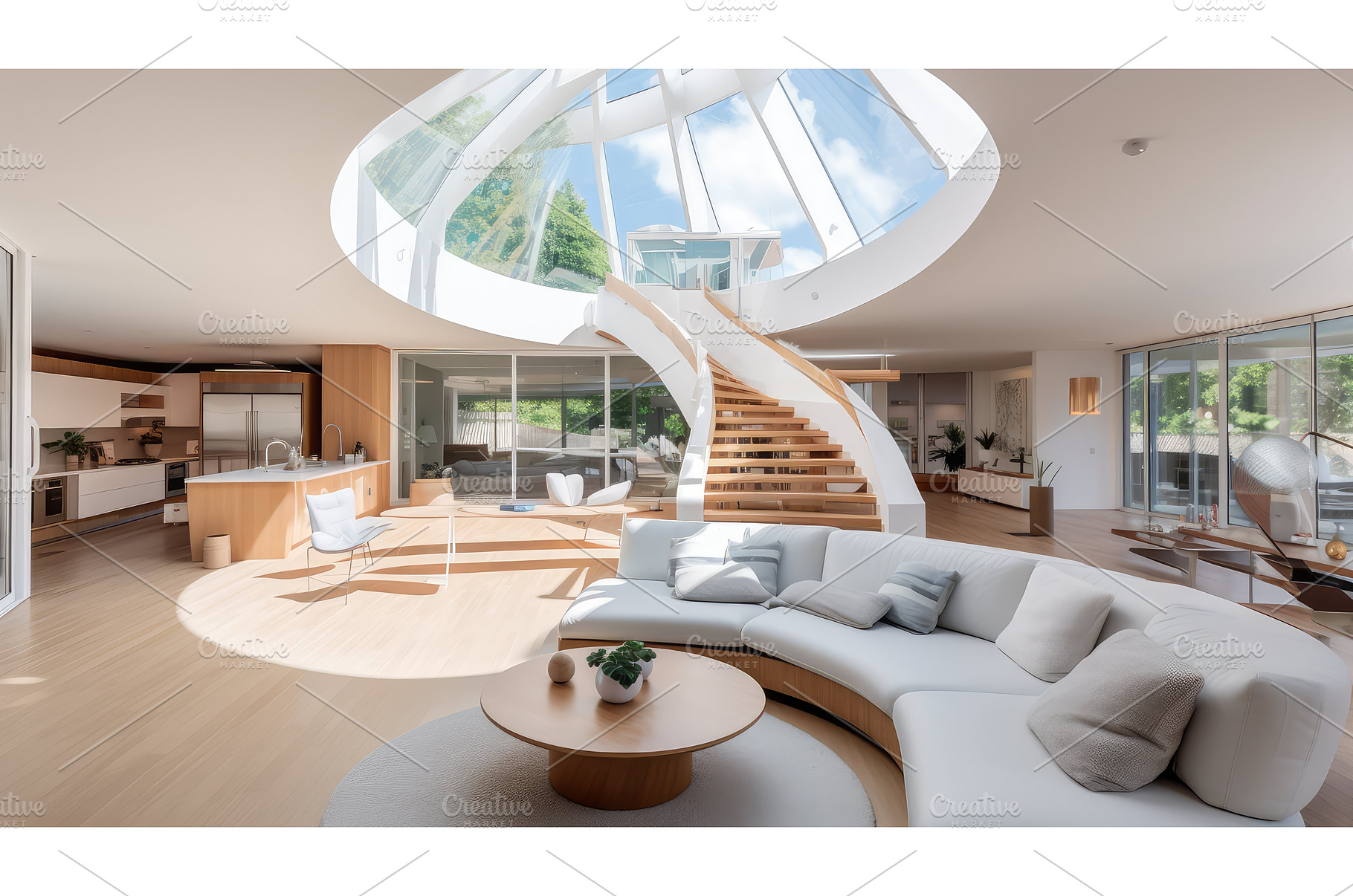 modern 360 degree house ai generated, an Architecture Photo by pikepicture