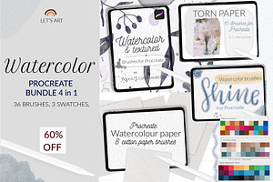 Watercolor Procreate bundle