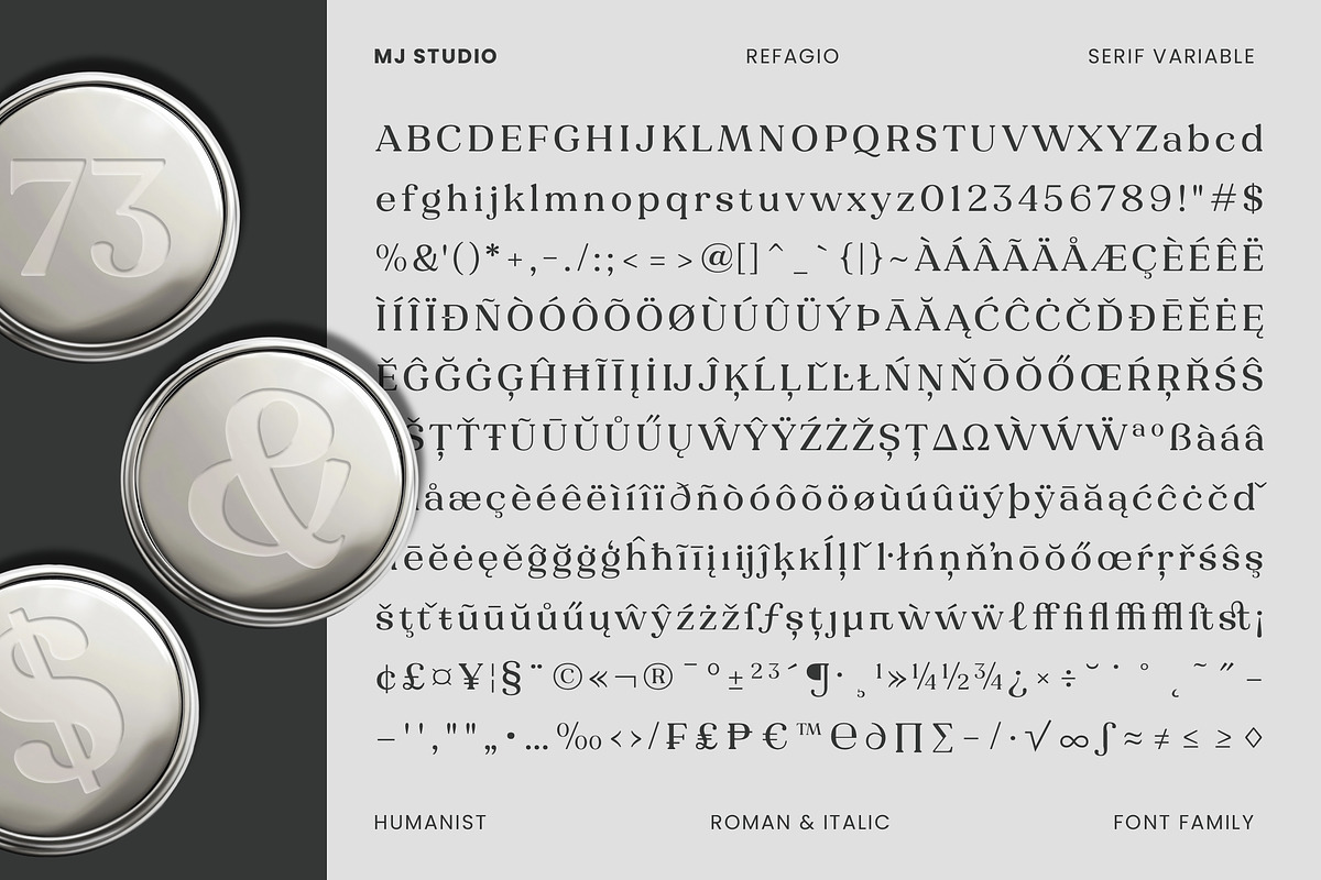Refagio Modern Serif Family 92 Fonts, a Serif Font by MjStudio31 (Photo 12 of 15)