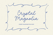 Crystal Magnolia Script Font, a Script Font by Seagulls Creative (Thumbnail 1 of 11)
