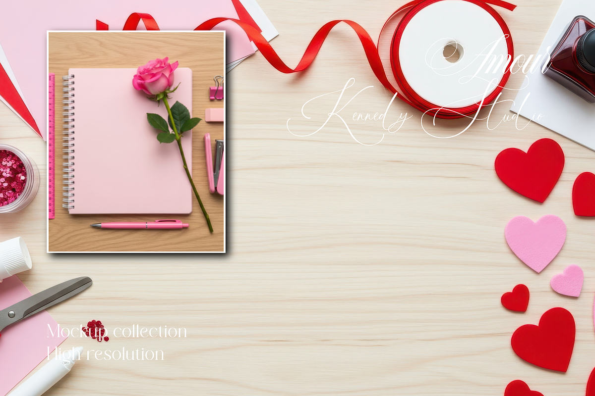 Valentine Aesthetic Desk Mockup 1000, a Packaging Mockup by KennedyStudio (Photo 4 of 11)
