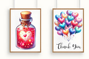 Watercolor Valentine Clipart Set, an Illustration by RobertsArt (Thumbnail 4 of 7)