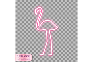 neon flamingo symbol