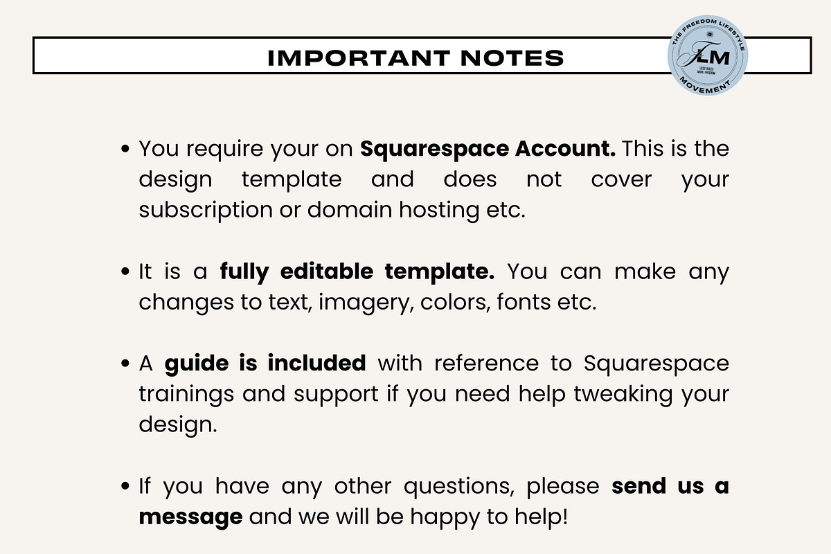 Squarespace - Noir Luxe, a Websites & App Template by Freedom Business Shop (Photo 9 of 10)