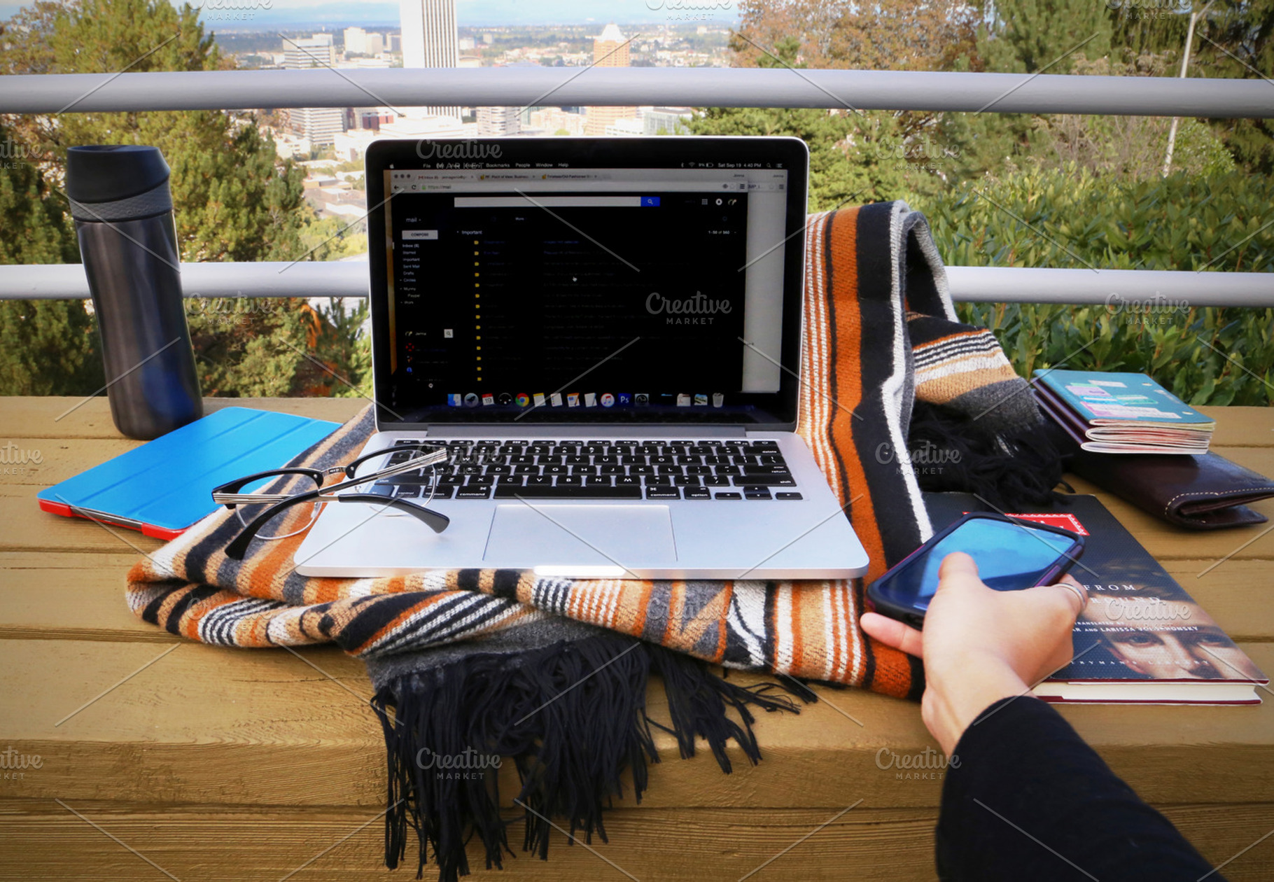 Mobile work station 1 phone stock photo containing travel and business, a Technology Photo by Dæmon Ex Machina