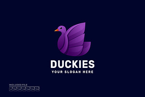 Duck Gradient Colorful Logo Vector, a Branding & Logo Template by yuanesei