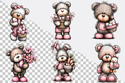 Whimsical Easter Teddy Bear Clipart, an Illustration by SVGArt (Thumbnail 2 of 7)